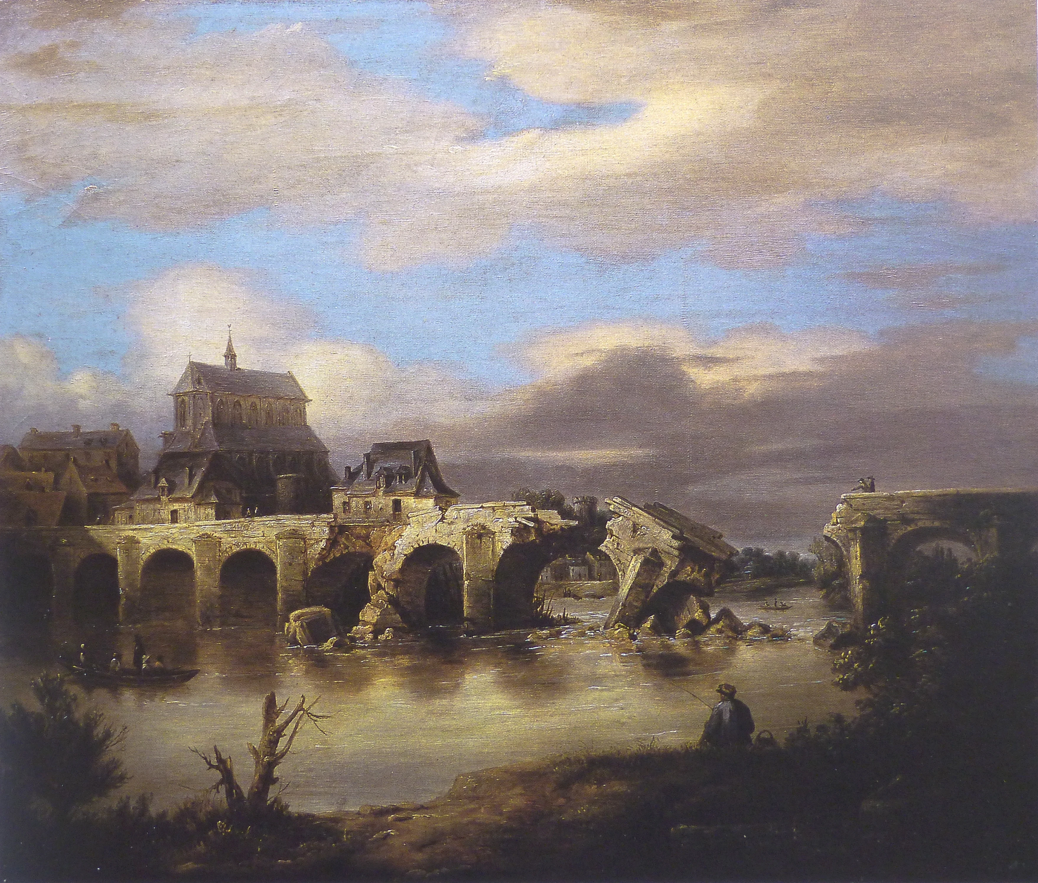 1804-Jacques - Philippe Renout - Il crollo del ponte di Pont - de - l'Arche